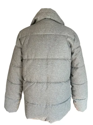 Old Navy women’s Gray Puffer Jacket Insulated Coat Size M thumbnail 9