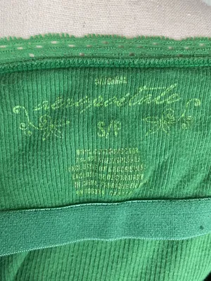 Vintage Y2K Aeropostale Beaded Lace Cami Tank Top Size Small Green Fairycore thumbnail 5