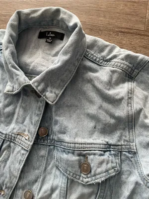Lulus Denim Jacket Womens Medium Light Wash Oversized Trucker Jean Jacket thumbnail 9