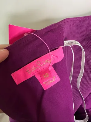 Lilly Pulitzer Strapless Plum Wide-Leg Jumpsuit with Self Tie thumbnail 9
