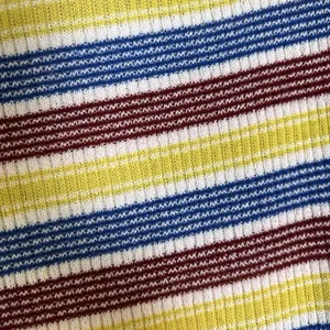 Zara Pants‎ Womens Sz S Knit Striped Colorful Pull On Yellow Red Blue Ribbed thumbnail 11