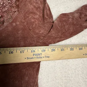 Gimmicks BKE Womens Boho Tunic Top Large Paisley Burnt Pink Open Back Indie thumbnail 8