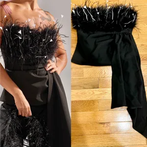 AKIRA NWT Limited Edition high-fashion Feathered tailored Corset Top XL thumbnail 8