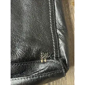 The Sak black Leather Clutch Crossbody Shoulder Bag camila texture classic thumbnail 2