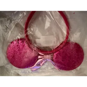 NEW Mouse Ear Headband Sequin Bow Hairband Princess Cosplay Adult thumbnail 3