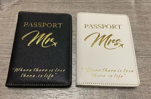 Mr & Mrs Passport Covers Set | Honeymoon Travel Wallet Holders | Wedding Gift thumbnail 1