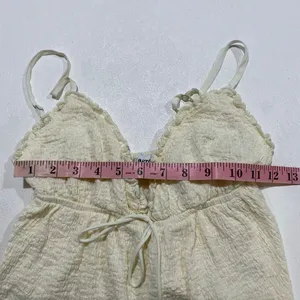 Princess Polly Cream Textured Babydoll Tank Top Size 0 Coquette Boho Y2K thumbnail 6
