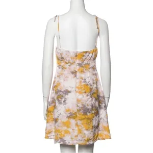 ASTR THE LABEL yellow tie dye mini dress size M EUC summer party thumbnail 2