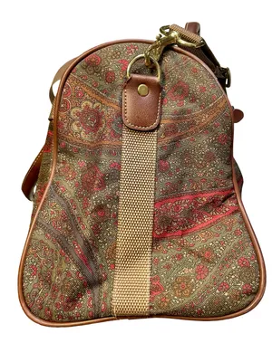 Vintage Diane Von Furstenberg Paisley Tapestry Weekender Overnight Duffel Bag thumbnail 13