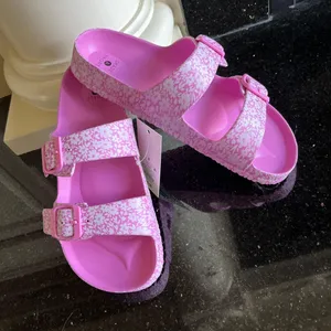 Sand & Shore Sandals Beach Shoes Pink Floral Slides Womens 8 thumbnail 1