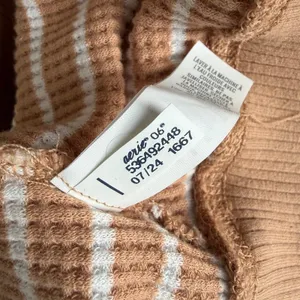 Offline by Aerie Striped Waffle Cropped Tee Long Sleeve Casual Minimalist Small thumbnail 6