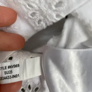 Madewell Eyelet Embroidered Crop Top XXS Womens White Short Sleeve‎ NV969 thumbnail 7
