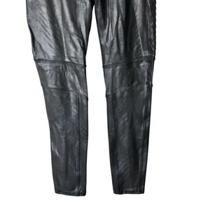 Spanx XL Black Faux Leather Moto shaping slimming Leggings Pull On Pants thumbnail 6