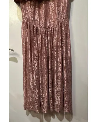 For Love & Lemons Shai Maxi Dress Dusty Pink Size Medium NWT Feminine Romantic thumbnail 8