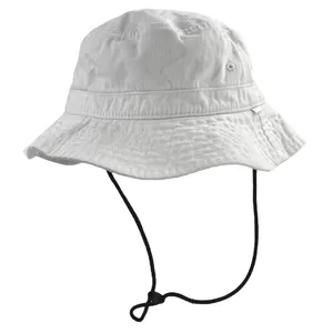 Aritzia TNA Women's White Adjustable Drawcord Cotton Twill Bucket Hat Size M/L thumbnail 1