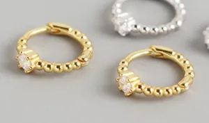 ⭐️New/ Super Cute Little Huggies With CZ Stone thumbnail 2