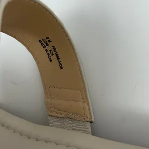 Frye Western Double Buckle Platform Slide Sandal Beige Leather Women Size 8 thumbnail 12