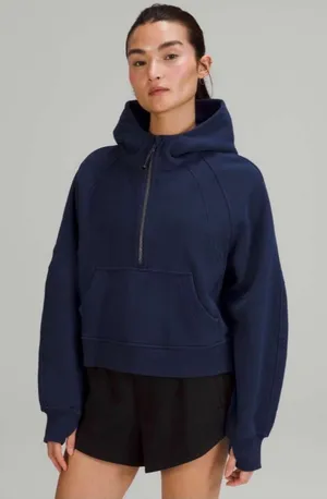 Lululemon Scuba Oversized Half-Zip Hoodie XS Small Night Sea Blue Lounge Cozy thumbnail 1