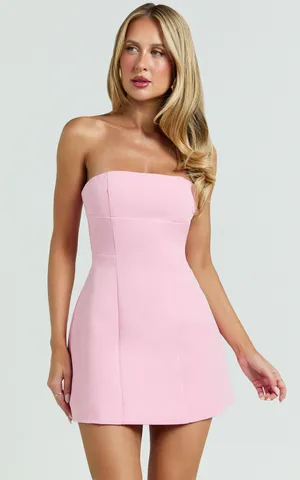 New Showpo Catharine Mini Dress Strapless A Line Dress Size Large MSRP $119 thumbnail 5