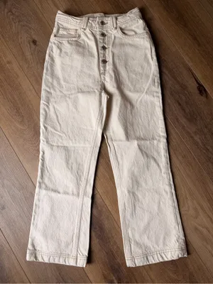 Sézane High-Waisted Button-Fly Jeans size 36 thumbnail 1