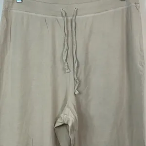 Fresh Produce Tan Beige 100% Cotton Cropped Lounge Pants Wide Leg XL Resort thumbnail 3