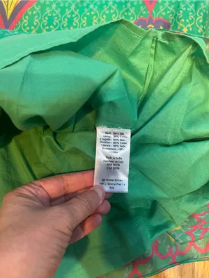Hemant & Nandita Mintzita Green Silk Embroidered Maxi Dress Size 0 Sleeveless thumbnail 8