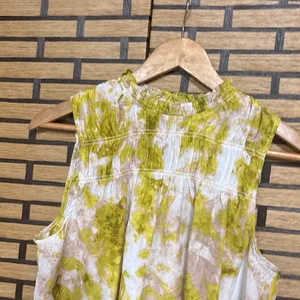 Joie Green And White Mockneck Tank Top Size Medium‎ thumbnail 3
