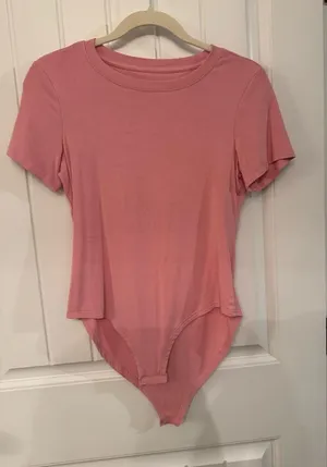 Women's Pink Short-Sleeve Bodysuit thumbnail 1