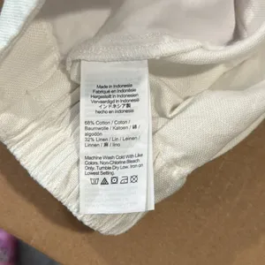 NWT Madewell Pull-On Straight Crop Pants NR174 White Linen Cotton‎ Blend Size 2 thumbnail 10