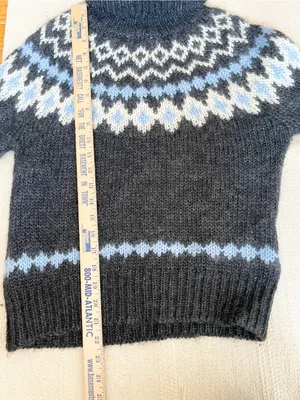 Vtg J.crew Womens M Fuzzy Argyle Turtle Neck Sweater Mohair Wool Preppy Nordic thumbnail 5