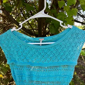 Free People Blue Juliette Ruffle Top thumbnail 3