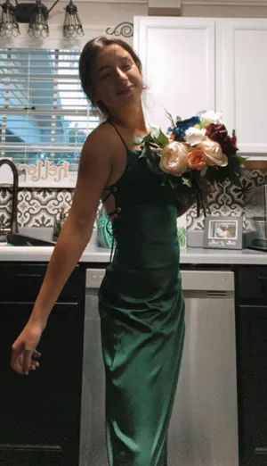 Beginning Boutique Emerald Dress thumbnail 1