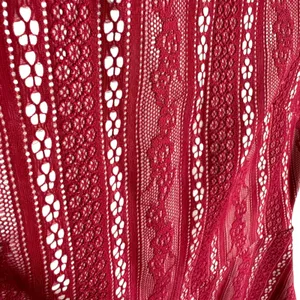 Alya Red Lace Strappy‎ Racerback Lined Peplum Tank Blouse Size S thumbnail 3