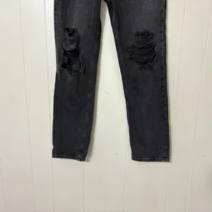 AGOLDE 90s Jean High Rise Distressed Straight Leg Jeans Washed Black Size 24 thumbnail 7