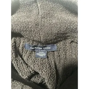 American Eagle Charcoal Grey Ribbed Turtleneck Sweater Dress Midi‎ Length Size M thumbnail 5