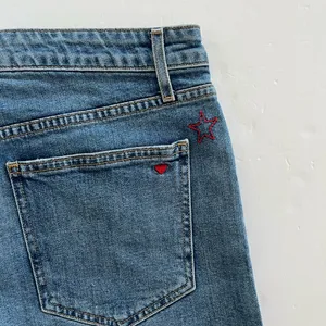 Sundry Blue Jean Shorts with Distressed Embroidered Star Accents Size 29 thumbnail 8