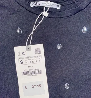 Zara NWT Black Sparkly Top Sz. S thumbnail 6