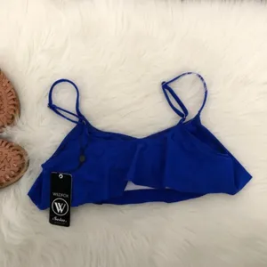 WILDFOX Blue White Swim Top Bikini NWT thumbnail 4