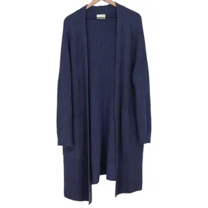 Universal Thread Navy Blue Ribbed Duster Cardigan Sweater Large Open Front thumbnail 2