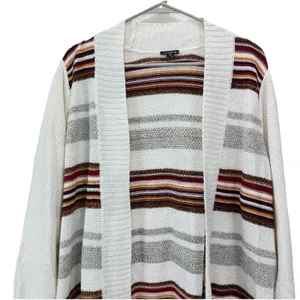 Torrid Ivory Colorful Stripes Shawl Knit Open Front Cardigan‎ Sweater Size 2X thumbnail 6