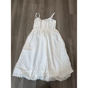 Commense Coastal Cowgirl Ruffle Hem Milk Maid Midi Dress XL White NWT thumbnail 4