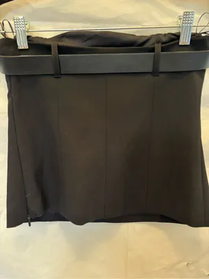 Zara Black Tailored Crop Top with Wide Buckle Belt thumbnail 4