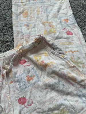 Women’s Wide Leg Lounge Pants in Pastel Tropical Print thumbnail 4