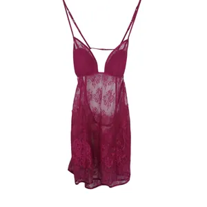 2000s Y2k Victoria’s Secret Very Sexy Pink Floral Lace Sheer Lingerie Slip Small thumbnail 2