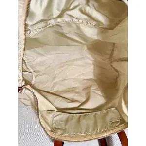 Dooney & Bourke Beige Nylon W/ Brown Leather Strap Zip Top Travel Bag thumbnail 8