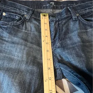 7 For All Mankind Dojo Lightweight Stretch Dark Wash Denim Crop Capri‎ Jean 28 thumbnail 13