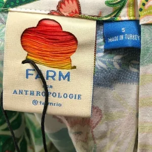 FARM Rio Green‎ Tropical Floral A-Line Mini Skirt S thumbnail 4