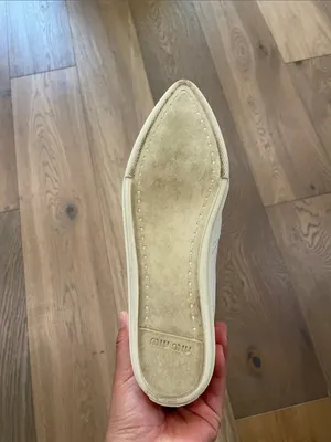 Miu Miu White Metallic Cap-Toe Leather Platform Sneakers Size 37.5 thumbnail 14