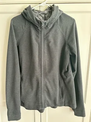 Lululemon Charcoal Gray Full-Zip Hoodie, 12 thumbnail 1