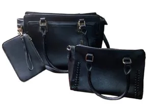 Large black women’s  3-piece handbag set thumbnail 1